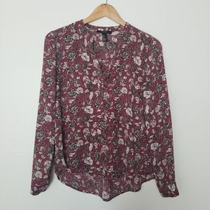 Floral chiffon top